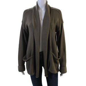 Christopher Fischer Unisex Brown Organic Cotton Cardigan Long Sleeve Size S